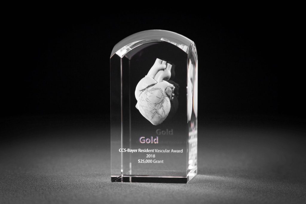 10DSB0W Bayer Resident Vascular Award subsurface laser engrave
