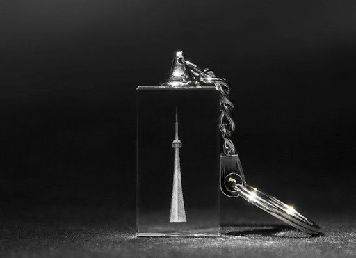 CN tower laser engraved in the keychain – Laser engraved Accessories