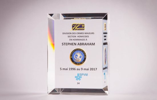 engraved award